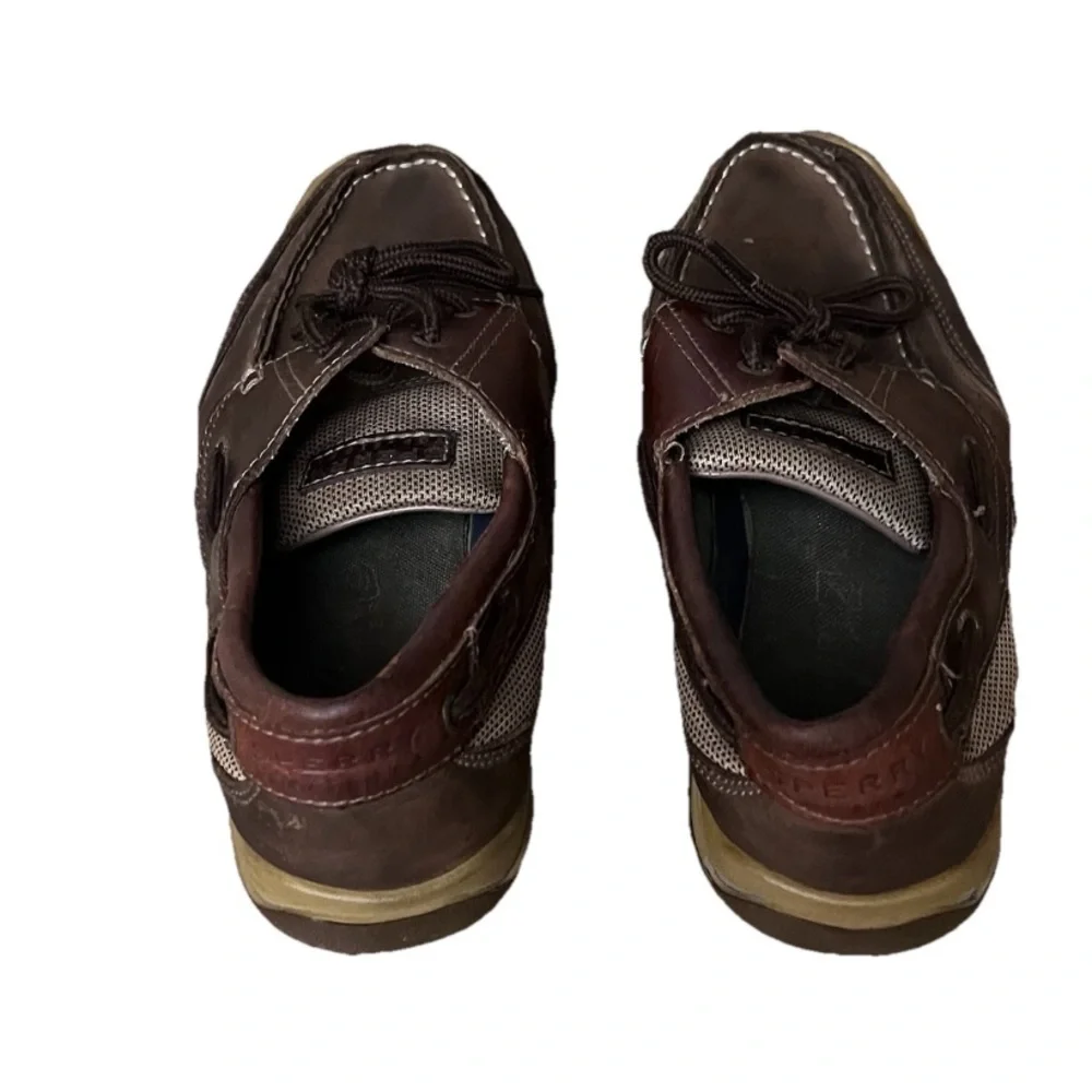 Sperry Top-Sider Brown Leather Boat Shoes Men’s 10.5M Classic Nautical Preppy